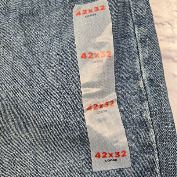 NWT Old Navy Jeans Basic Loose Flex Straight Blue Medium Wash size 42x32 - Picture 5 of 13